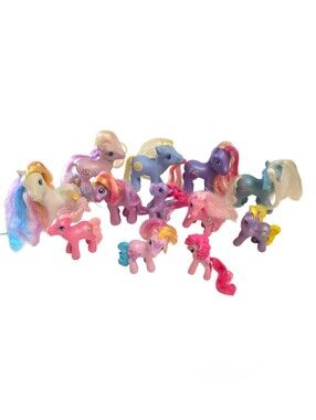 Vintage My Little Pony MLP Lot Of 12 G3 Ponies Brushable Tinsel Hair 2000s Toys